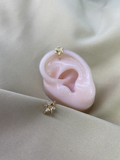EarCuff Flower Gold
